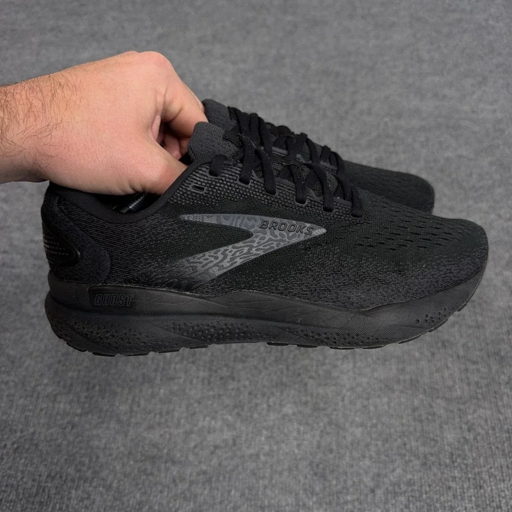 Brooks Ghost 16 Shoes Women 9.5 Triple Black Mesh Running Sneakers 1204071B020